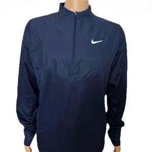 $110 Nike Men’s Sphere Therma-FIT Running 1/2 Zip Shirt Navy Blue FZ1115-451
